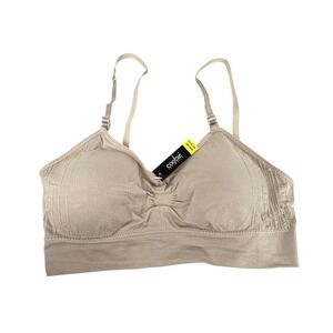 Coobie  Scoopneck Cami Bra Beige w/ Back Closure Full Coverage T-Shirt One Size